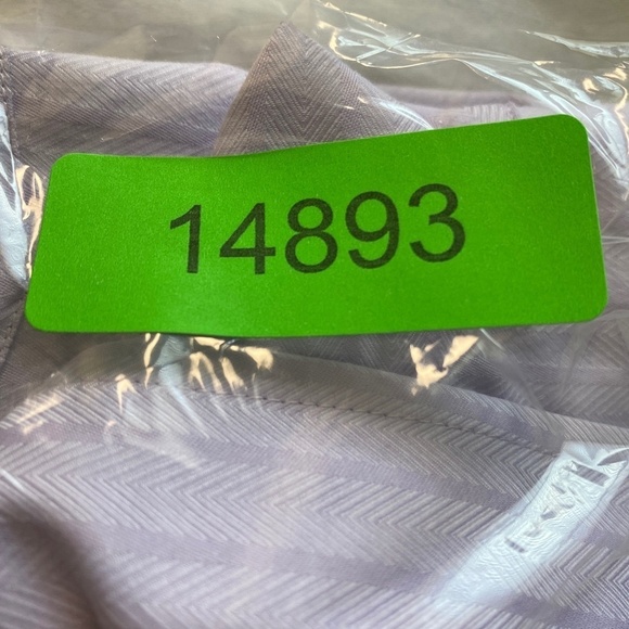 Johnston & Murphy Men's Tailored Fit Mauve Button Up Herringbone Shirt Large - Picture 14 of 14